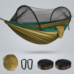 Over 600lbs Hammock, 1-2 person, Nylon with Mosquito Net - 1