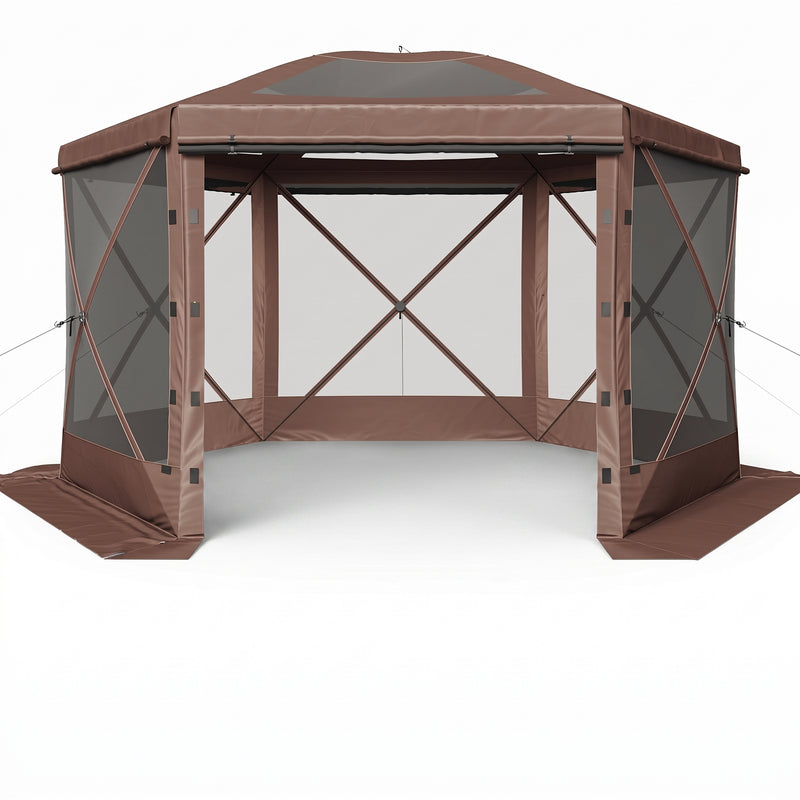 15x15 Pop-Up Gazebo Screen Tent – Large Outdoor Screen House with Mesh Walls & Carry Bag - 1