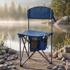 Tri-Lite Stool w/Back, Lightweight Portable Fishing Chair w/Cupholder and Carry Strap, Supports 225-Lb, Portable Outdoor Chair for the Hunting Blind, Camping, Travel, Hiking - 1