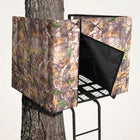 Hunting Tree Stand Blinds Cover 142" x 35" Extra Large Camouflage Universal Tree Stand Blinds Realistic Forest Camo Treestand Cover with Zipper for Deer Elk Hunting, Frames Not Included - 1