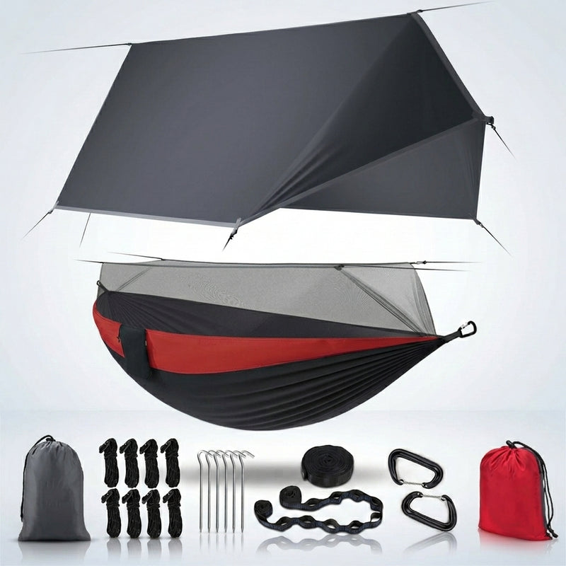 Over 600lbs Hammock, 1-2 person, Nylon with Mosquito Net - 1