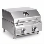 PORTABLE STAINLESS STEEL TABLETOP PROPANE GRILL – 2 & 3 BURNER OUTDOOR BBQ OPTIONS - 1