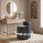 VANITY CHAIR WITH STORAGE – 360° SWIVEL VELVET SEAT - 1