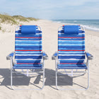 17" Big & Tall Oversized Beach Chairs 2-Pack – Heavy Duty Folding Outdoor Seating - 1