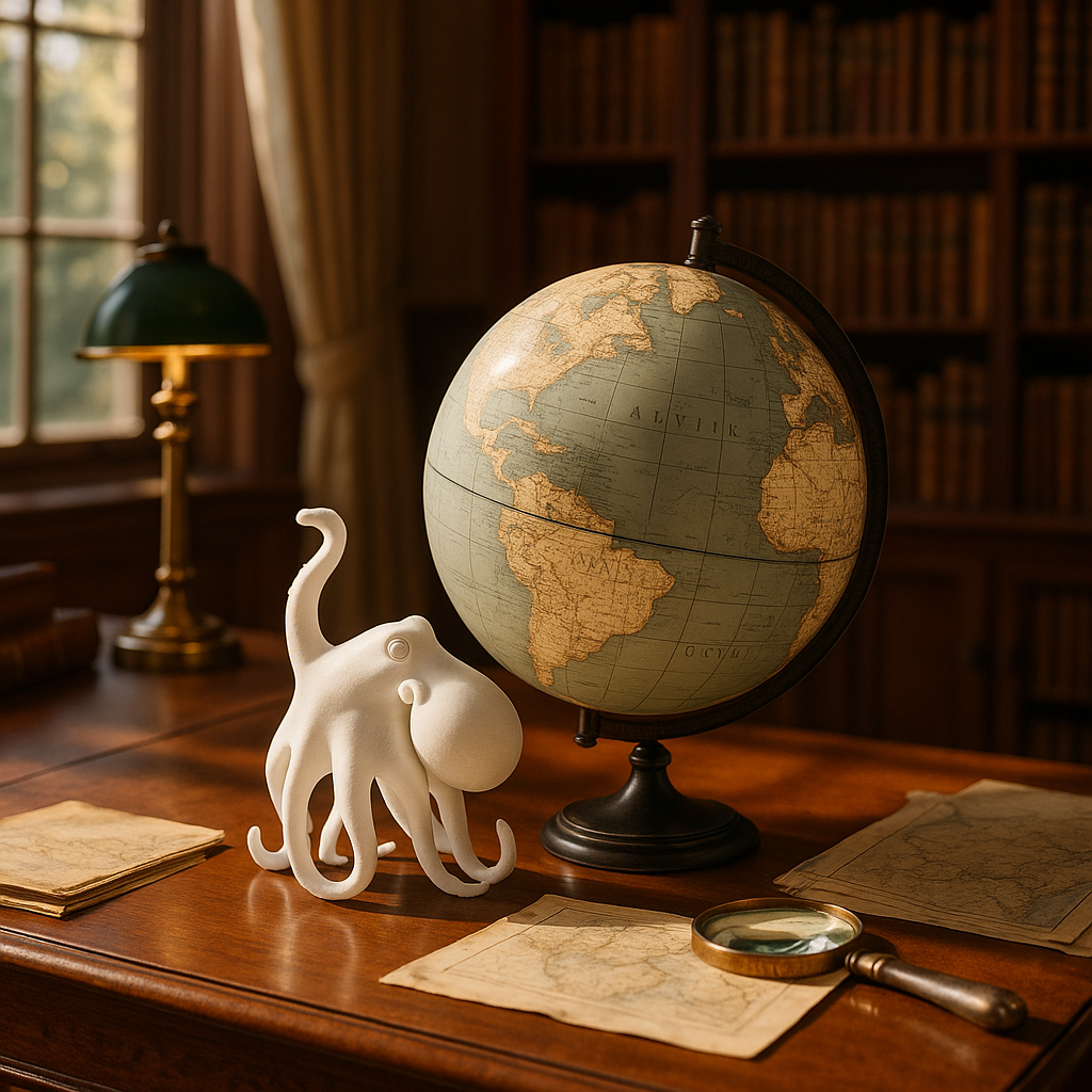 Exclusive Sugvar the Octopus Frosted White Resin Sculpture - Premium 18" Marine Art Collection