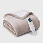 Heated Throw Blanket – Flannel & Sherpa, 6 Heat Levels - 1