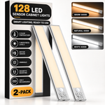 Rechargeable Under Cabinet Lights with Motion Sensor, 2-Pack - 1