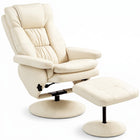 Manual Swivel Recliner with Ottoman, Massage & Heat - 1