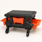 Mobile Mechanic Toolbox Seat with Drawers - Rolling Mechanic Stool with Sliding Tool Tray, Shop Stool with Wheels for Garage & Workshop, Auto Repair - 1
