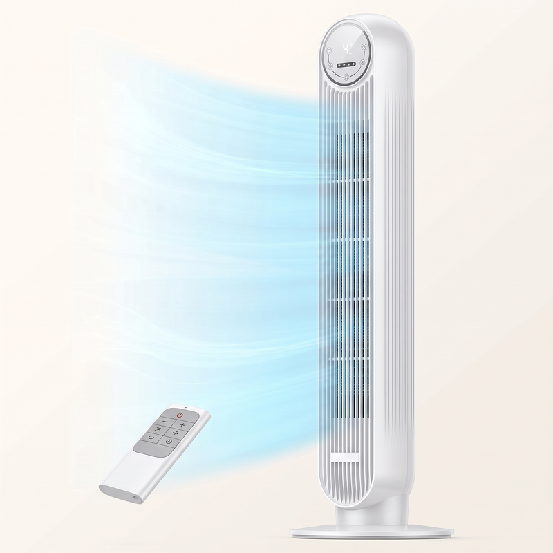 Tower Fan With Remote – 90° Oscillation, 36″ & 42″ - 1