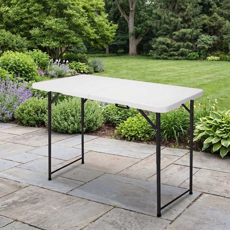 4 ft Adjustable Folding Camping Table - 1