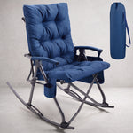 Oversized Folding Rocking Camping Chair with Padded Comfort & Portable Design - 1