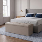BENCH WITH STORAGE – FOLDING OTTOMAN WITH PADDED SEAT - 1