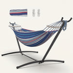Double Hammock with Stand – Portable, Adjustable & 600lb Capacity for Indoor & Outdoor - 1