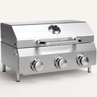 PORTABLE STAINLESS STEEL TABLETOP PROPANE GRILL – 2 & 3 BURNER OUTDOOR BBQ OPTIONS - 1