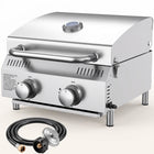 PORTABLE STAINLESS STEEL TABLETOP PROPANE GRILL – 2 & 3 BURNER OUTDOOR BBQ OPTIONS - 1