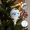 Christmas Wagon with Gifts Hand Painted Glass Hanging Ornament