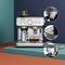 VEVOR Espresso Machine with Grinder, 15 Bar Semi-Automatic Espresso Coffee Maker with Milk Frother Steam Wand, Removable Water Tank & Pressure Gauge for Cappuccino, Latte, Machiato, PID Control System