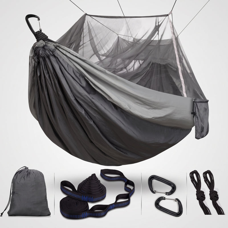 Camping Hammock with Mosquito Net – 1-2 Person, Nylon - 1