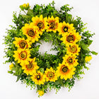 SUNFLOWER WREATH FOR FRONT DOOR – SUMMER FLORAL PORCH DÉCOR - 1