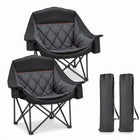 Oversized Camping Chairs 2 Pack – Extra-Large Folding Outdoor Chairs, Padded - 1