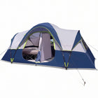 10–12 PERSON WATERPROOF CABIN CAMPING TENT WITH ROOM DIVIDERS, RAINFLY & CARRY BAG - 1