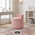Show Pink (18.5"x23") Swivel Storage Vanity Chair