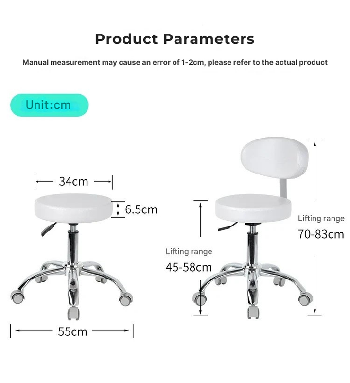 Rotating lift chair Beauty salon Surgical technician chair Round stool Haircut PT stool Pulley Big chair Beauty stool Backrest