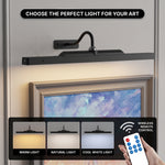 Picture Lights for Wall, Rechargeable Battery Operated LED Gallery Light Bar with Remote & Timer, Dimmable Wireless Wall Sconce for Paintings & Frames - 1