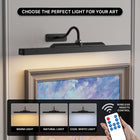 Picture Lights for Wall, Rechargeable Battery Operated LED Gallery Light Bar with Remote & Timer, Dimmable Wireless Wall Sconce for Paintings & Frames - 1
