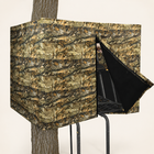 Hunting Tree Stand Blinds Cover 142" x 35" Extra Large Camouflage Universal Tree Stand Blinds Realistic Forest Camo Treestand Cover with Zipper for Deer Elk Hunting, Frames Not Included - 1