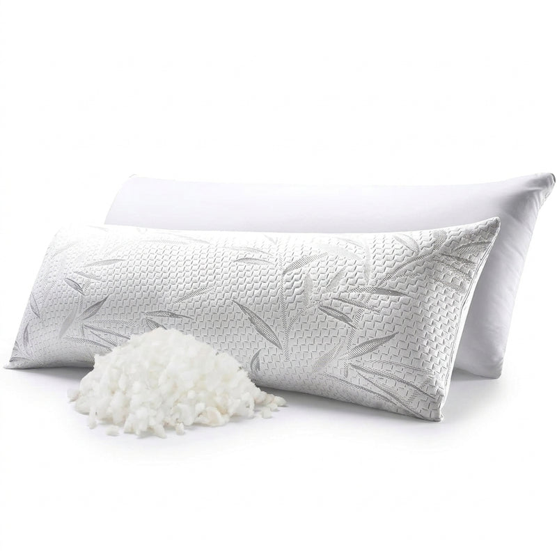 Memory Foam Body Pillow with Removable Pillowcase –  54 x 20 in - 1