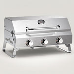 PORTABLE STAINLESS STEEL TABLETOP PROPANE GRILL – 2 & 3 BURNER OUTDOOR BBQ OPTIONS - 1