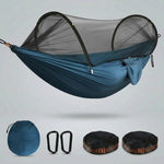 Over 600lbs Hammock, 1-2 person, Nylon with Mosquito Net - 1