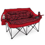 Heated Camping Chair for Adult Outdoor Activities - Portable Folding Heated Chair with 3 Adjustable Heat Levels, Heating Backrest Cushion Support 264LBS for Patio Camping (Battery Not Included) - 1