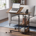 C-SHAPED END TABLE WITH CHARGING STATION – ADJUSTABLE HEIGHT - 1