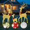 4.5ft 3-Piece Light Up Christmas Deer Family Set of 3, Lighted Reindeer Christmas Decorations with 2 LED Light Modes, Stakes, Zip Ties for Indoor, Outdoor, Yard, Lawn