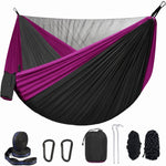 DOUBLE CAMPING HAMMOCK WITH REVERSIBLE BUG NET – 2 PERSON, 660 LB - 1