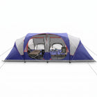 10–12 PERSON WATERPROOF CABIN CAMPING TENT WITH ROOM DIVIDERS, RAINFLY & CARRY BAG - 1