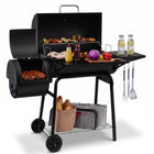 Portable Charcoal Grill with Smoking Function, Foldable Suitcase Design with Wheels, Multi-Tier Storage Rack & Waterproof Cover for Outdoor BBQ Parties - 1