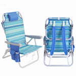 Big & Tall XL 300 to 500 lbs Reclining Backpack Beach Chair – 2 Pack - 1