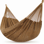 Handwoven Mayan Rope Double Hammock with Tree Straps, Carabiners & Carry Bag - 1
