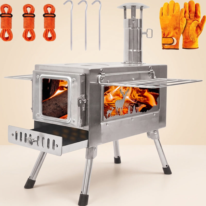 PORTABLE WOOD STOVE FOR CAMPING, TENT STOVE - 1
