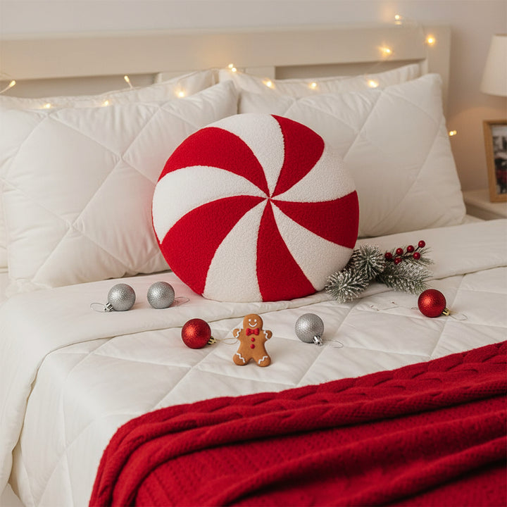 Candy Cane Pillow Comfortable Soft Christmas Pillows Bright Colors Throw Pillows Plushies Pillow Toy For Men Women Children