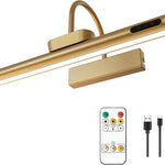 Picture Lights for Wall, Rechargeable Battery Operated LED Gallery Light Bar with Remote & Timer, Dimmable Wireless Wall Sconce for Paintings & Frames - 1