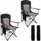 Heavy-Duty Folding Camping Chair – 350–450 lb Portable Outdoor Chair with Cooler & Carry Bag - 1