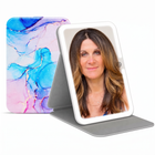 Portable LED Makeup Mirror – Rechargeable, Adjustable Brightness, Compact & Travel-Friendly - 1