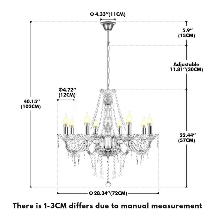 Classic 6 Lights Tassels Chandelier 6 Arms Crystal Lustre Light Modern Ceiling Light Lamp Lighting For Living Room Dining Room