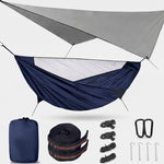 2-Person Camping Hammock with Mosquito Net & Rain Fly – Portable Outdoor Hammock Set (500lbs Capacity) - 1