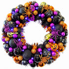 HALLOWEEN WREATH WITH LIGHTS FOR FRONT DOOR – PRE-LIT PUMPKIN, WITCH & GOTHIC PORCH DÉCOR - 1